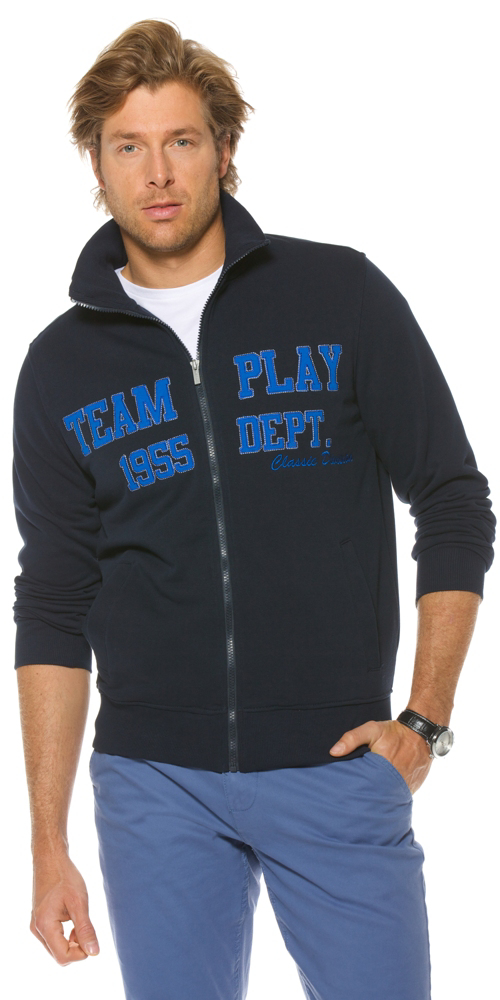 Herren Sweatjacke blau Gr&ouml;&szlig;e:XL, Charles V&ouml;gele