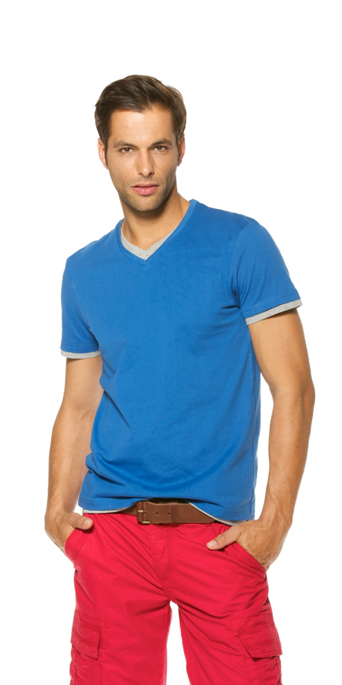 Herren T-Shirt blau Gr&ouml;&szlig;e:S, Charles V&ouml;gele